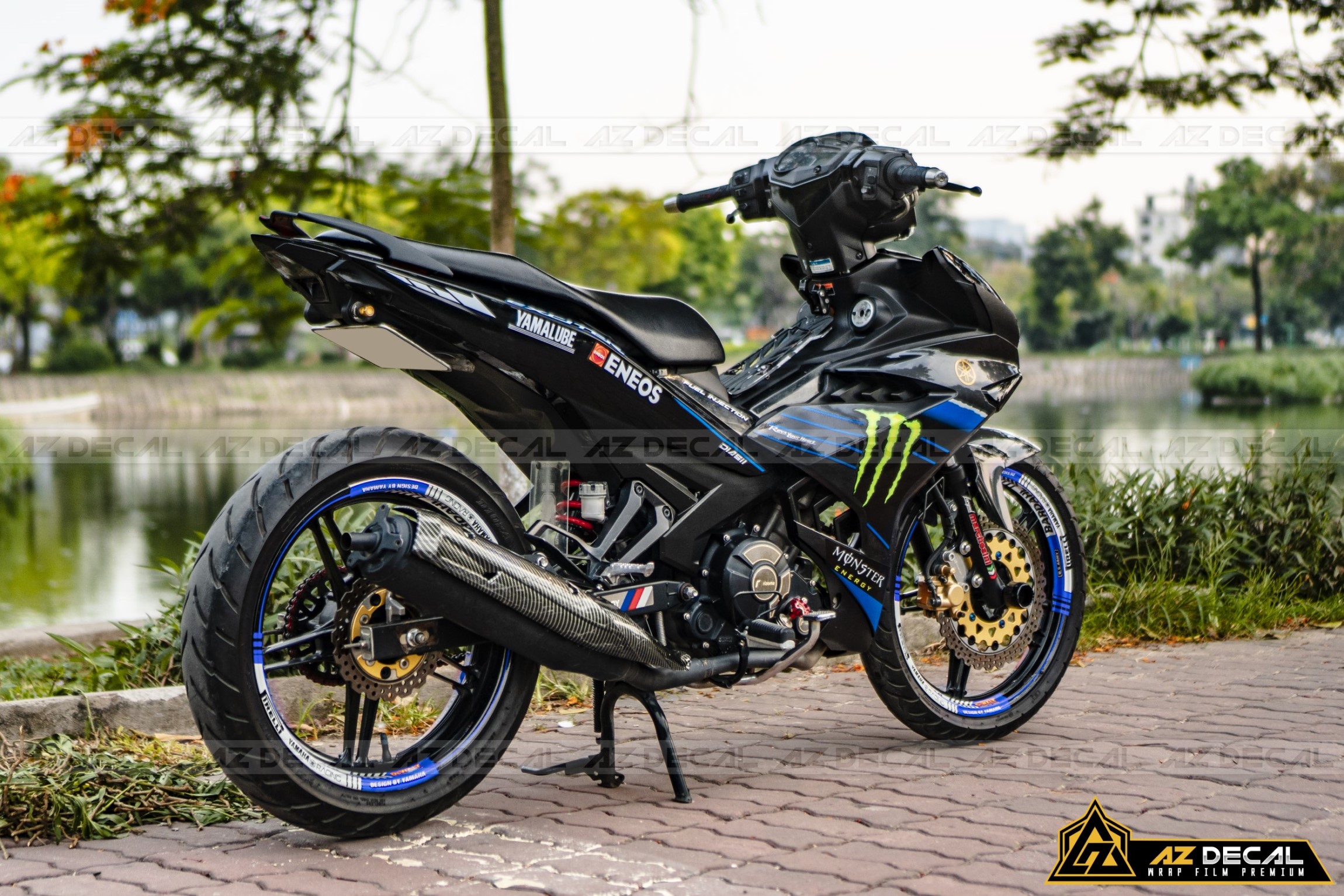 Exciter Monster Xanh Đen  Tú Wrap